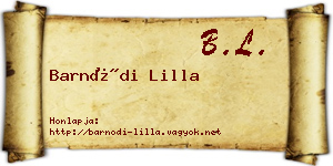 Barnódi Lilla névjegykártya